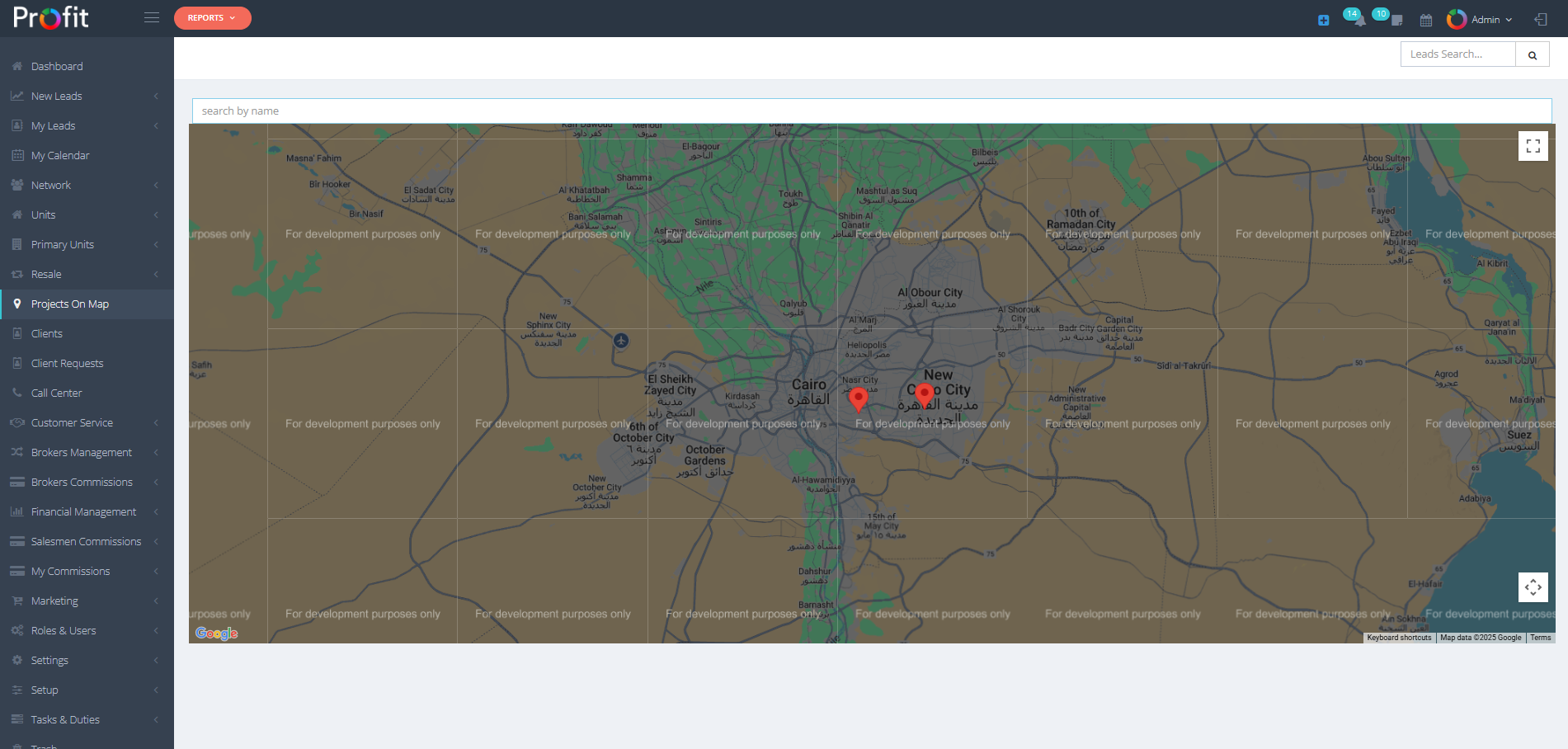 Projects On Map Section Guide